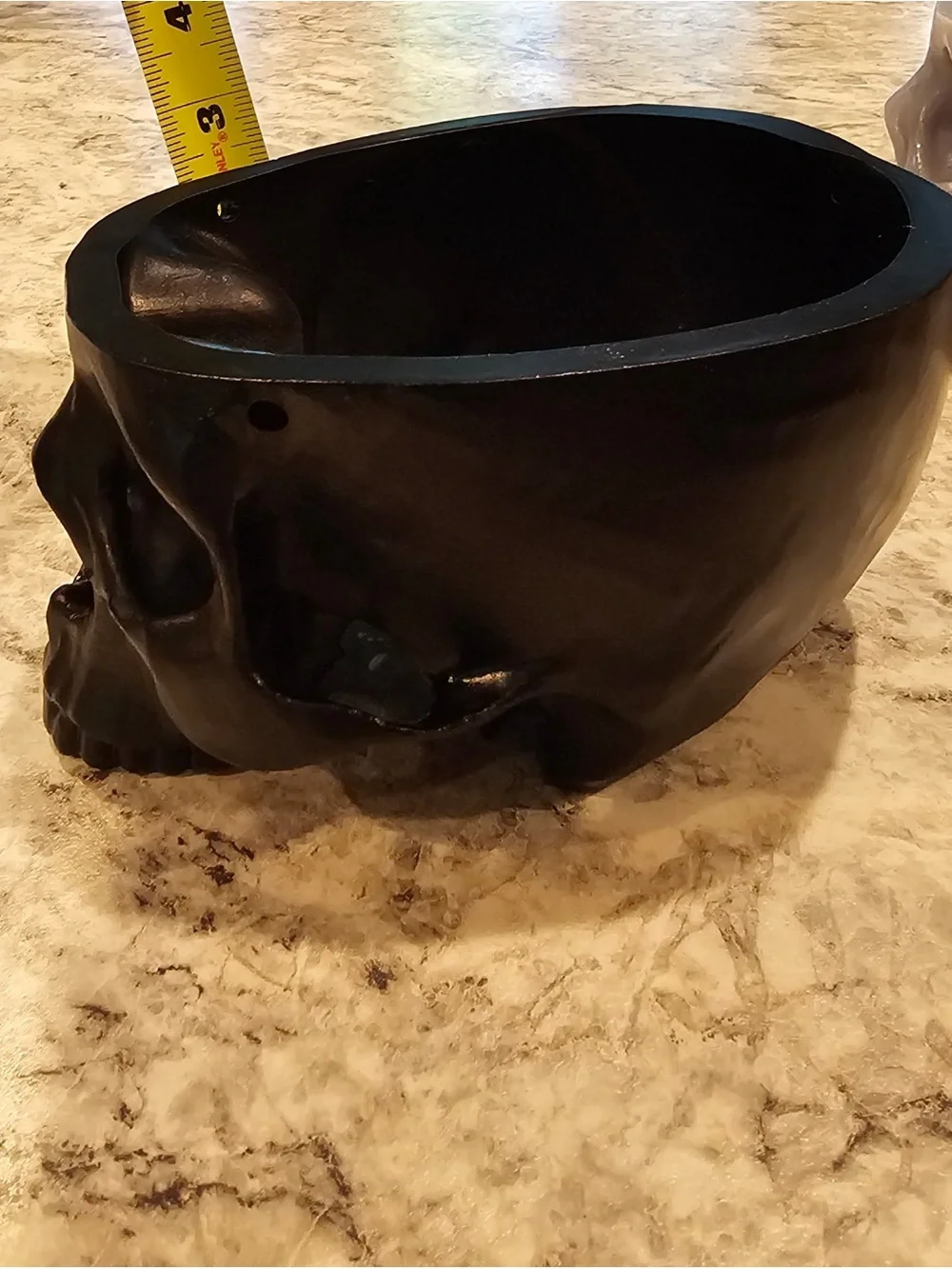 Hand Crafted Black Skull Pot